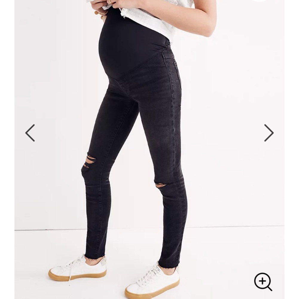 Madewell Maternity Skinny Jeans in Black Sea